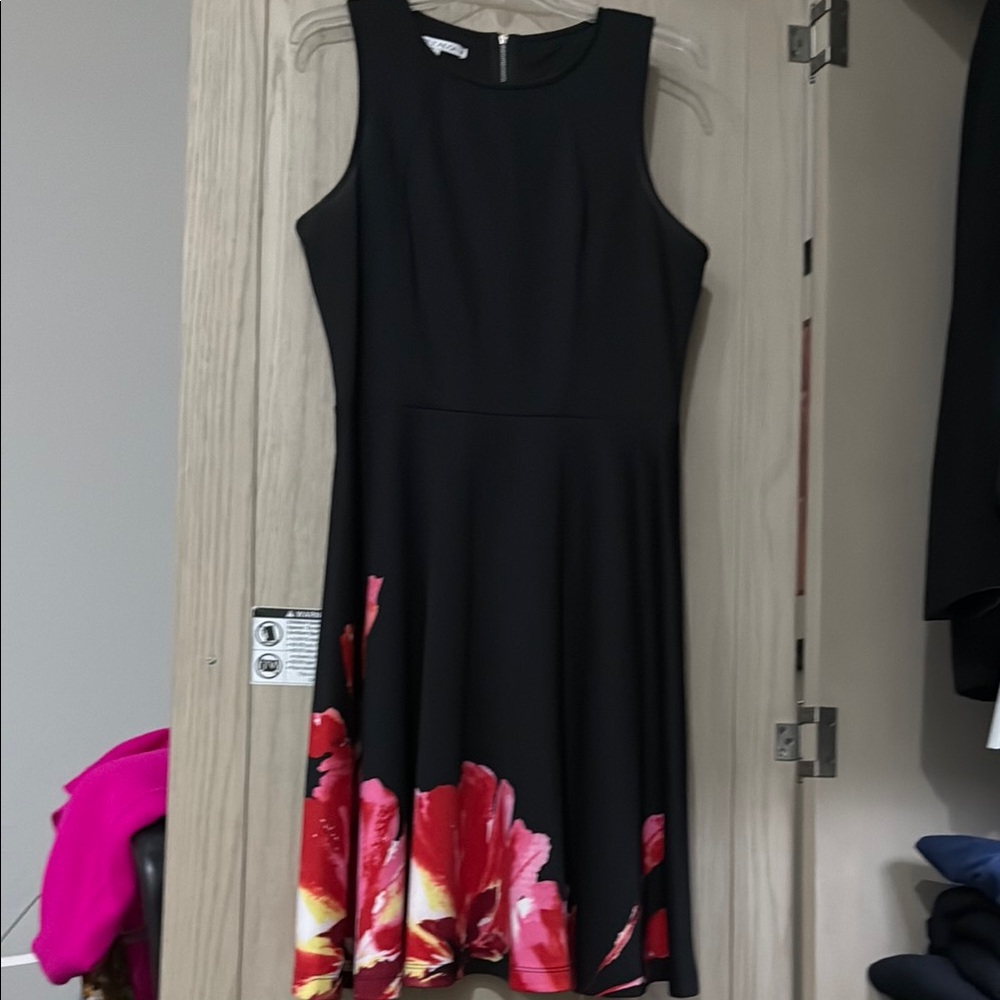 Elegant Black Floral Dress
